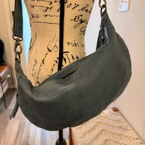 Latico Denim Blue Leather Callie Sling/Crossbody Bag - Picture 3 of 13